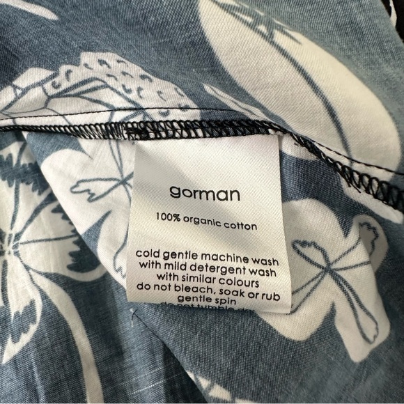 Gorman Lost and Found Midi Dress Organic Cotton Poplin Art Bird AU 20/US 3XL - Picture 6 of 7